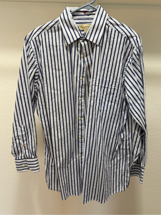 Tommy Bahama Other - Tommy Bahama Blue and White Vertical Stripe Dress Shirt
